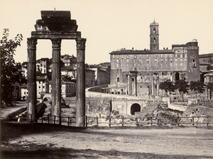 Lot 4008, Auction  123, Anderson, James, Views to the Capitol Hill from the Forum Romanum, the Temple of Castor and Pollux in the foreground