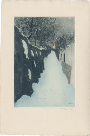 Lot 5508, Auction  123, Müller, Alfredo, Montmartre, La rue St Vincent en hiver