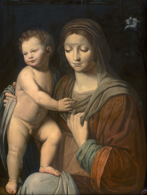 Lot 6006, Auction  123, Italienisch, wohl 17. Jh. Madonna mit Kind