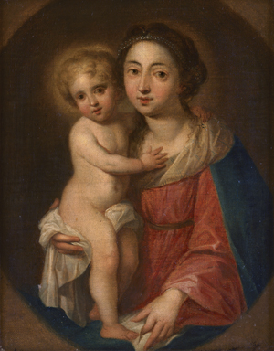 Lot 6020, Auction  123, Flämisch, 17. Jh. Maria als Himmelskönigin mit dem Christusknaben