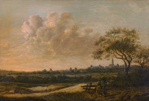 Lot 6022, Auction  123, Croos, Anthonie Jansz.van der, Weite Landschaft mit Blick auf eine Stadt im Abendlicht