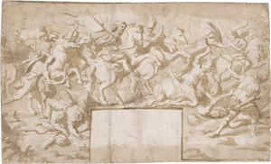 Lot 6506, Auction  123, Giordano, Luca - Umkreis, Der hl. Jakobus in der Schlacht von Clavjgo