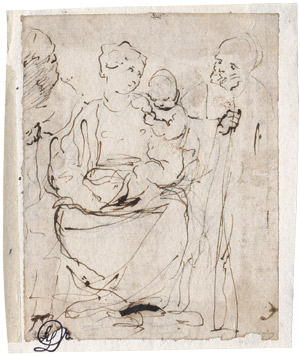 Lot 6508, Auction  108, Sienesisch, um 1600. Die Madonna mit Kind und zwei Heiligen