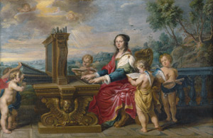Los 6012 - Coques, Gonzales - Portrait einer Dame als hl.Cäcilia an einem barocken Positiv - 0 - thumb