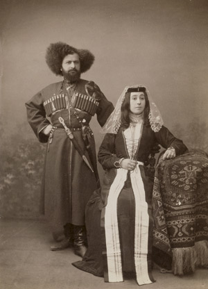 Lot 4019, Auction  115, Ermakov, Dimitri N., Studio portrait of Duke Avaliani and his wife in national dress