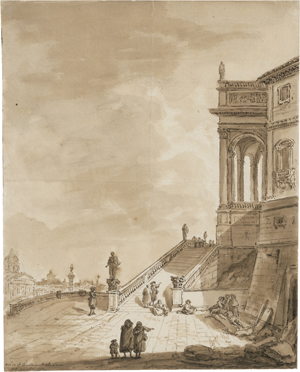 Lot 6689, Auction  121, Weirotter, Franz Edmund, Bei Santa Trinità dei Monti in Rom