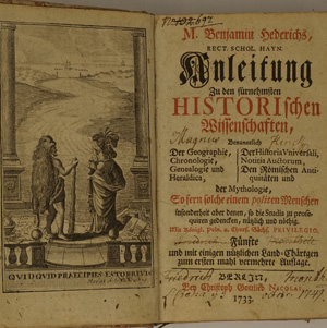 Los 16 - Hederich, Benjamin - Anleitung zu den historischen Wissenschaften - 0 - thumb
