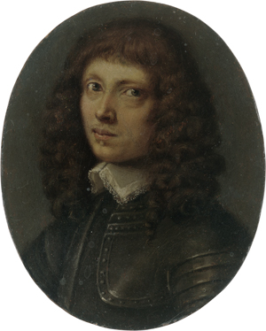Los 6459 - Britisch - um 1650. Miniatur Portrait eines jungen Mannes in Rüstung mit weißem Kragen - 0 - thumb
