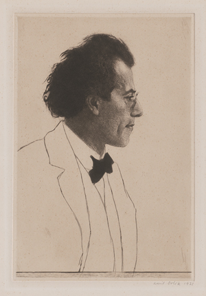Los 8005 - Orlik, Emil - Portrait Gustav Mahler (Brustbild im Profil nach rechts) - 0 - thumb
