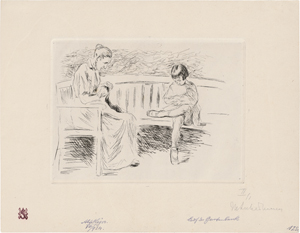 Los 8023 - Liebermann, Max - Wärterin mit Kind auf einer Gartenbank - 0 - thumb