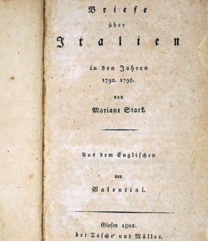 Lot 137, Auction  123, Starke, Mariane, Briefe über Italien in den Jahren 1792-1798