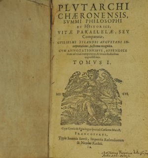 Lot 2110, Auction  123, Plutarch, Summi philosophi et historici, vitae parallelae