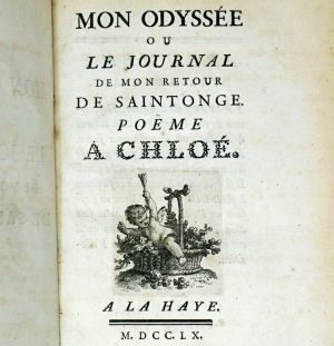 Lot 2119, Auction  123, Robbé de Beauveset, Pierre-Honoré, Mon Odyssée ou le journal de mon retour de Saintonge.