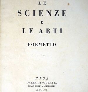 Lot 2121, Auction  123, Rosini, Giovanni, Le scienze e le arti. Poemetto