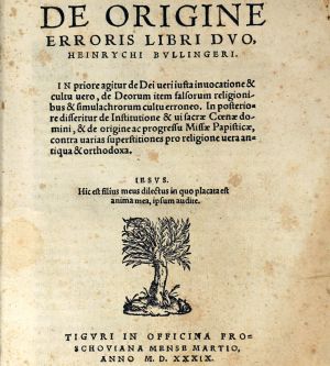Lot 2504, Auction  123, Bullinger, Heinrich, De origine erroris libri duo