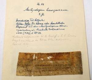 Los 2801 - Martyrologium hieronymianum - Fragment eines Blattes einer lateinischen Handschrift auf Pergament.  - 5 - thumb