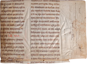 Los 2810 - Homililiarium - Fragment eines Einzelblattes aus einer Handschrift in lateinischer Schrift auf Pergament - 1 - thumb