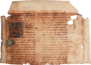 Lot 2837, Auction  123, Homiliarium, Hälfte eines Einzelblattes aus einer lateinischen Handschrift auf Pergament
