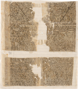 Lot 2840, Auction  123, Justinianus, Fragment aus einer lateinischen Handschrift auf Pergament. 