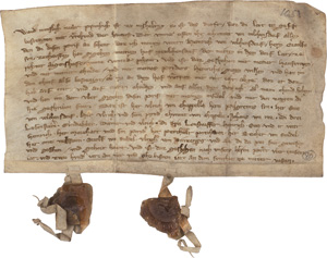 Lot 2848, Auction  123, Volckensdorff, Urkunde in deutscher Schrift auf Pergament
