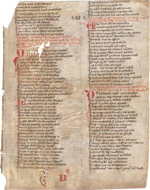 Lot 2875, Auction  123, Vita beatae Mariae virginis,  Fragment einer lateinischen Handschrift auf Pergament