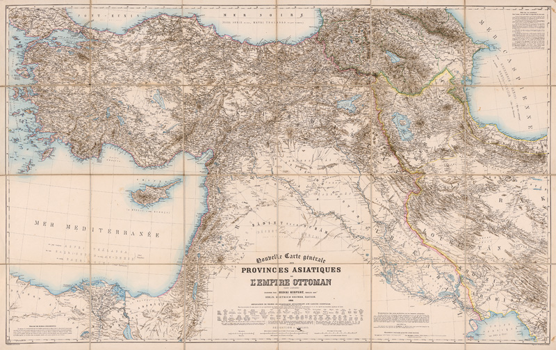 Lot 65, Auction  123, Kiepert, Henri, Nouvelle carte générale des provinces Asiatiques de l'Empire Ottoman