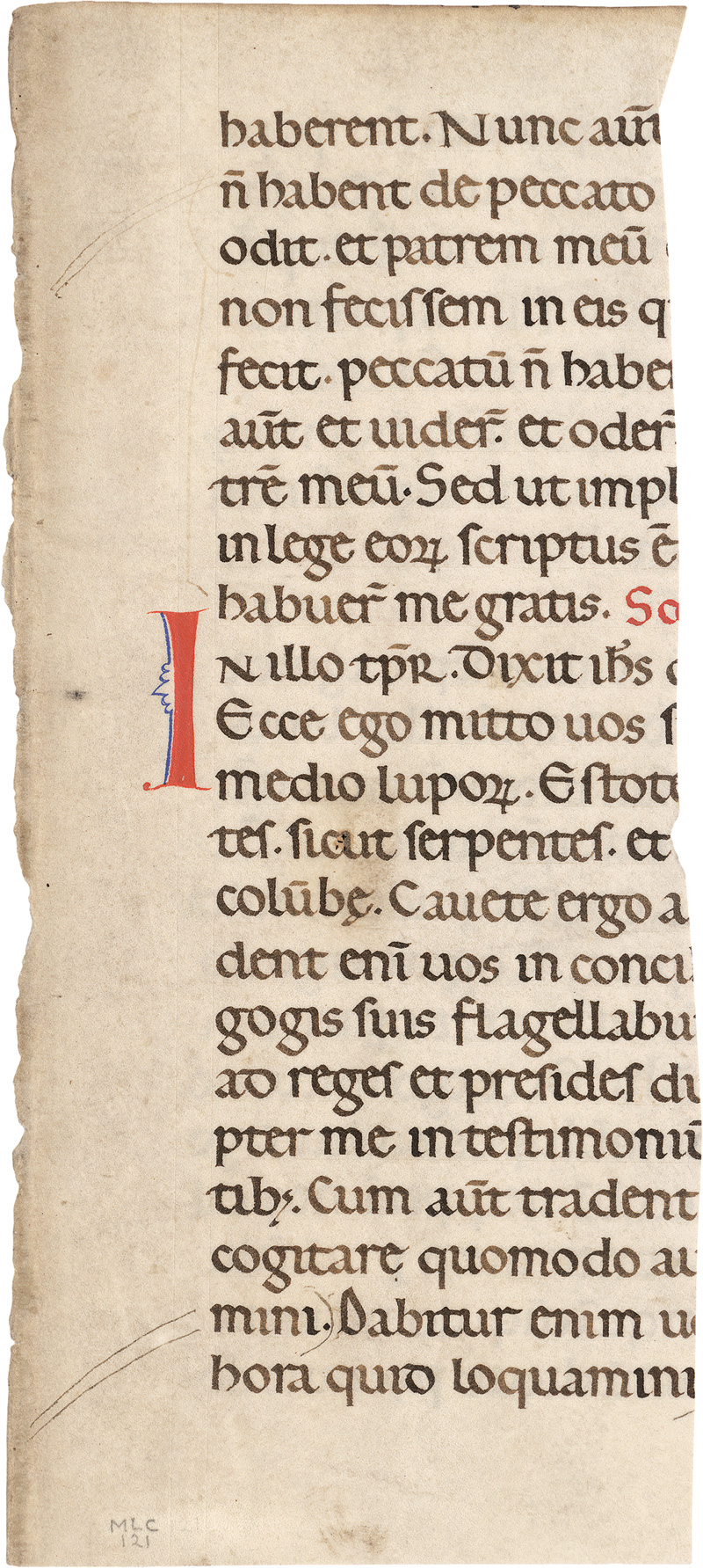 Lot 2816, Auction  123, Evangelienlektionar, Fragmentblatt einer lateinischen Handschrift auf Pergament