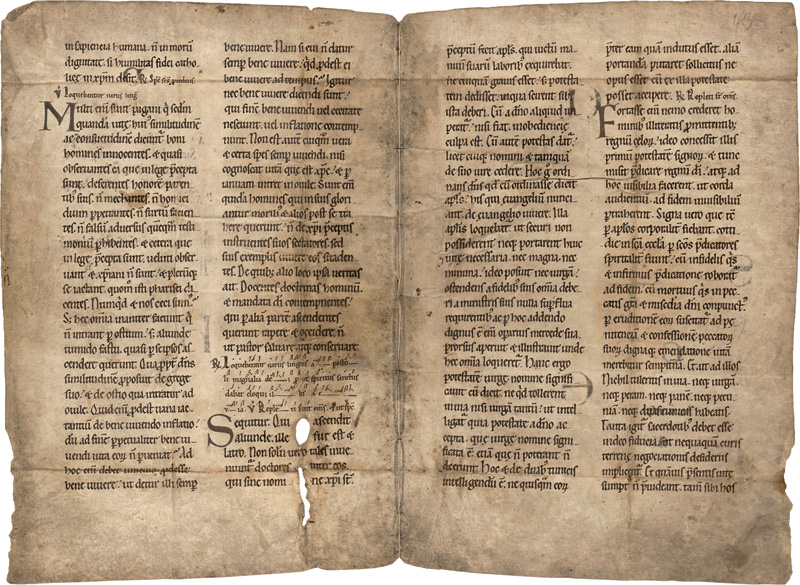 Lot 2822, Auction  123, Beda Venerabilis, Fragment einer liturgischen Handschrift. Lateinische Handschrift auf Pergament. 