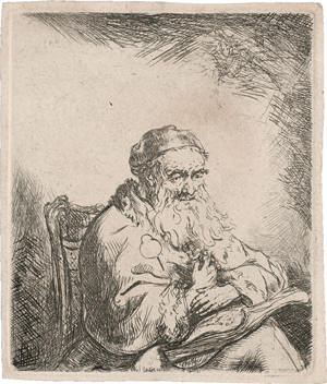 Lot 5018, Auction  123, Bol, Ferdinand, Sitzender alter Mann mit einem Kleeblatt auf seinem Mantel 