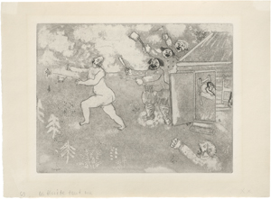 Lot 7013, Auction  123, Chagall, Marc, La fuite tout nu