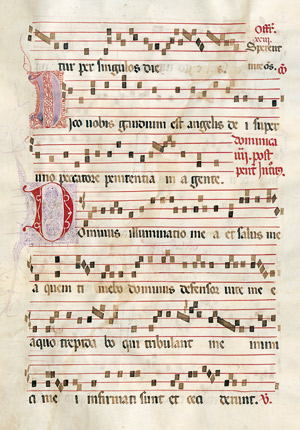 Lot 1206, Auction  101, Antiphonale, 1 Blatt auf Pergament. Westdtl. um 1530