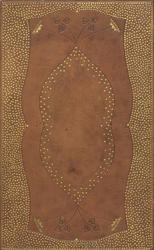 Lot 1888, Auction  101, Brauner Maroquinband, mit reicher floraler Blind- und dezenter Goldprägung 