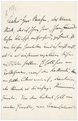 Lot 2566, Auction  101, Schnitzler, Arthur, Brief 1901 an Otto Brahm