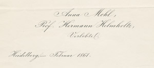 Lot 2590, Auction  101, Helmholtz, Hermann von, 2 Briefe + Beilage