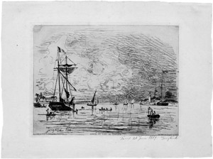 Lot 5496, Auction  101, Jongkind, Johan Barthold, Sortie du port de Honfleur