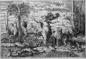 Lot 5741, Auction  101, Raimondi, Marcantonio, Schule. Gottvater erschafft die Tiere