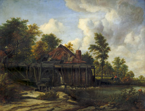 Lot 6013, Auction  101, Ruisdael, Jacob van, Umkreis. Wassermühle am Waldrand