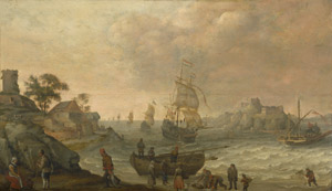 Lot 6022, Auction  101, Willaerts, Adam, Küstenlandschaft mit Fischern