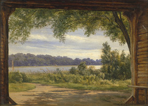 Lot 6102, Auction  101, Dänisch, Sommerliche Landschaft an einem Seeufer