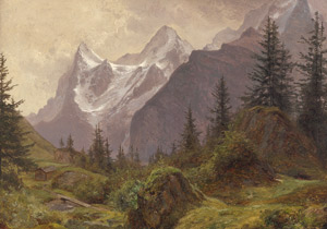 Lot 6133, Auction  101, Kummer, Robert, Eiger, Mönch und Jungfrau von Mürren aus gesehen