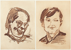 Lot 7027, Auction  101, Baselitz, Georg, Doppelportrait Heiner Friedrich und Franz Dahlem
