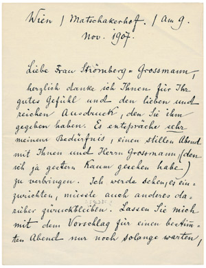Lot 2373, Auction  102, Rilke, Rainer Maria, Brief 1907