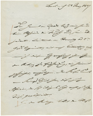 Lot 2498, Auction  102, Wilhelm I., Deutscher Kaiser, Eigenhänd. Brief 1837 an seinen Vater