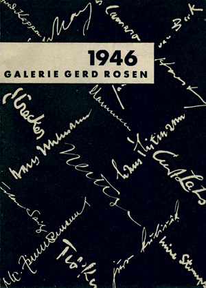 Lot 3226, Auction  102, Galerie Gerd Rosen, 1946. Galerie Gerd Rosen. Berlin (Katalog)