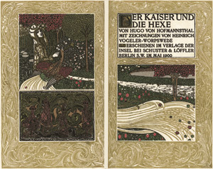 Lot 3305, Auction  102, Hofmannsthal, Hugo von und Vogeler, Heinrich, Der Kaiser und die Hexe
