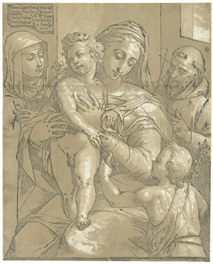 Lot 5008, Auction  102, Andreani, Andrea, Madonna mit dem Kind und dem Johannesknaben