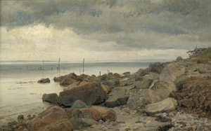 Lot 6104, Auction  102, La Cour, Janus, Regentag am Strand von Kulhusrende bei Frederiksborg