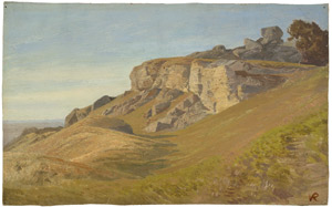 Lot 6156, Auction  102, Ruths, Valentin, Harzlandschaft mit Felsvorsprung