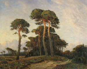 Lot 6215, Auction  102, Møgelgaard, Ludvig, Kieferbäume in Tisvelde Hegn in Nordseeland in Dänemark