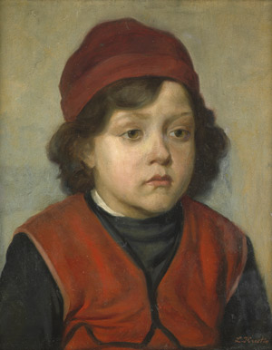 Lot 6235, Auction  102, Krestin, Lazar, Bildnis eines Jungen mit roter Kappe